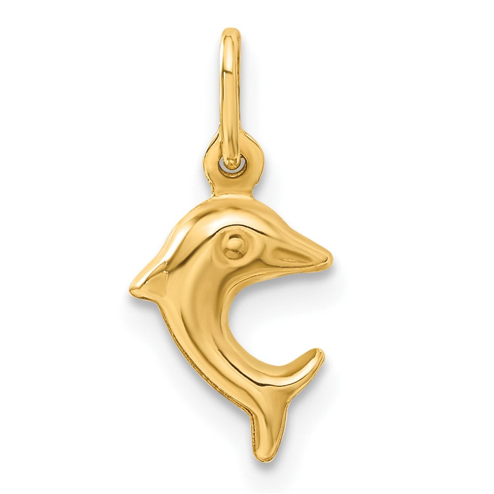 FJC Finejewelers 10 kt Yellow Gold Dolphin Charm 16 x 7 mm