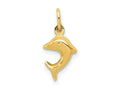 FJC Finejewelers 10 kt Yellow Gold Dolphin Charm 16 x 7 mm