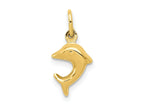 FJC Finejewelers 10 kt Yellow Gold Dolphin Charm 16 x 7 mm