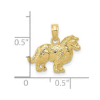 FJC Finejewelers 10 kt Yellow Gold Collie Dog Charm 15 x 17 mm