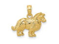 FJC Finejewelers 10 kt Yellow Gold Collie Dog Charm 15 x 17 mm