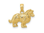 FJC Finejewelers 10 kt Yellow Gold Collie Dog Charm 15 x 17 mm