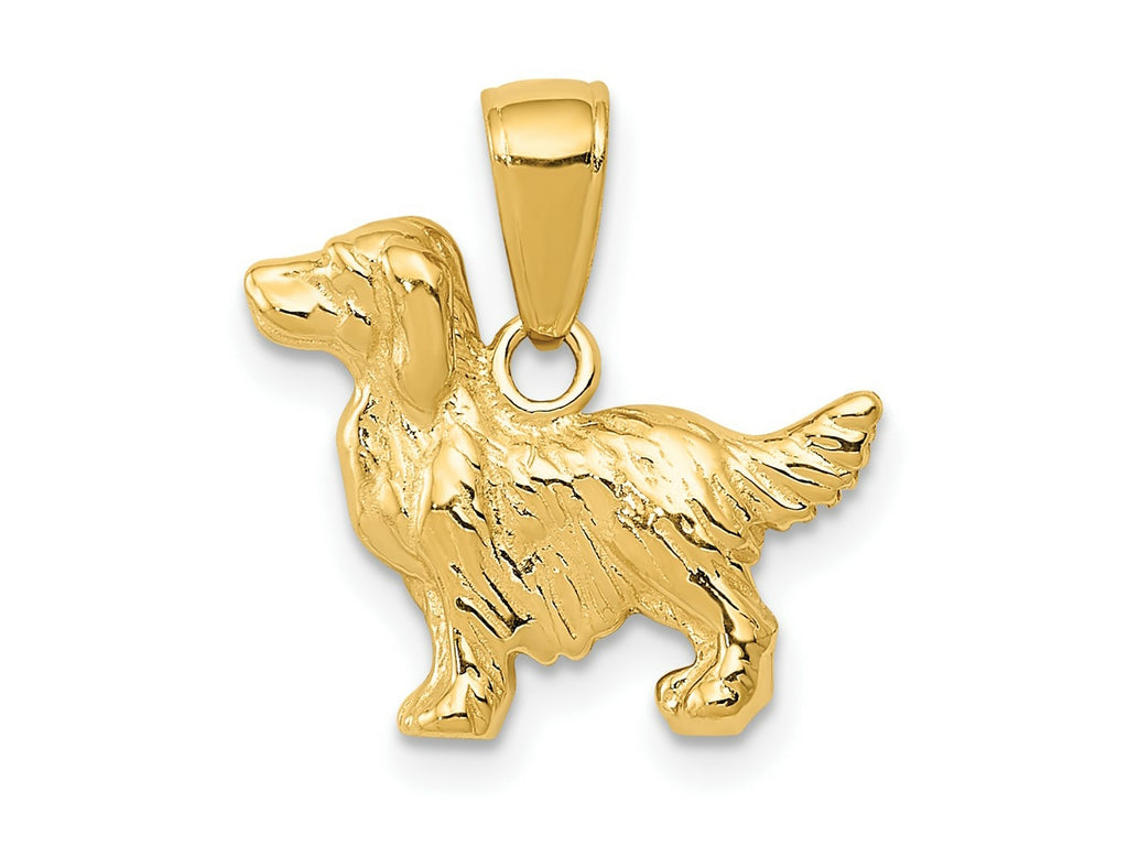 FJC Finejewelers 10 kt Yellow Gold Springer Spaniel Dog Charm 15 x 16 mm