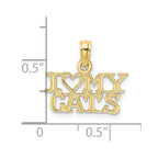 FJC Finejewelers 10 kt Yellow Gold I HEART MY CATS Charm 12 x 16 mm