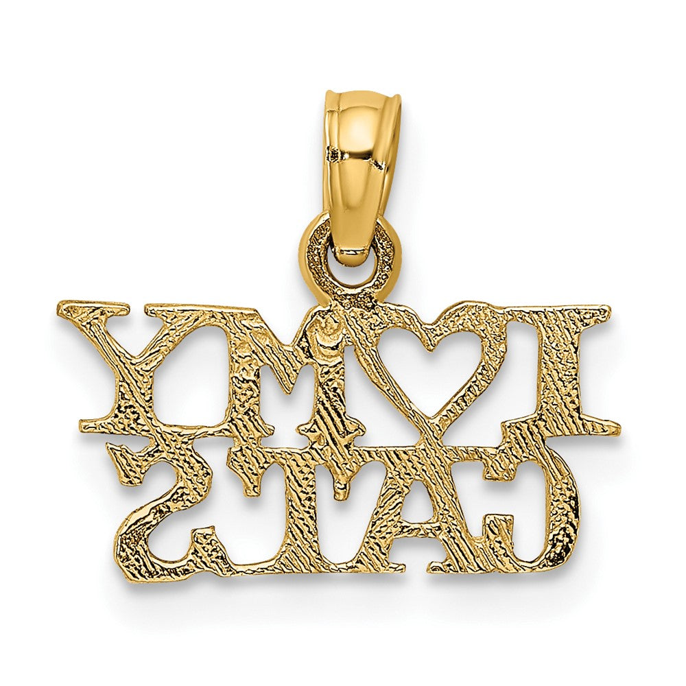 FJC Finejewelers 10 kt Yellow Gold I HEART MY CATS Charm 12 x 16 mm