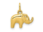 FJC Finejewelers 10 kt Yellow Gold Elephant Charm 15 x 13 mm