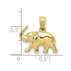 FJC Finejewelers 10 kt Yellow Gold 3-D Elephant Charm 17 x 17 mm