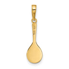 FJC Finejewelers 10 kt Yellow Gold Tennis Racquet and Ball Charm 25 x 7 mm