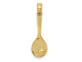 FJC Finejewelers 10 kt Yellow Gold Tennis Racquet and Ball Charm 25 x 7 mm