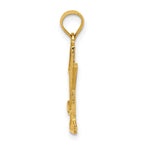 FJC Finejewelers 10 kt Yellow Gold Golf Club and Ball on #1 Charm 16 x 11 mm