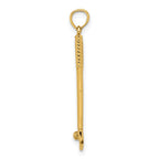 FJC Finejewelers 10 kt Yellow Gold 3-D Single Golf Club with Ball Charm 26 x 5 mm
