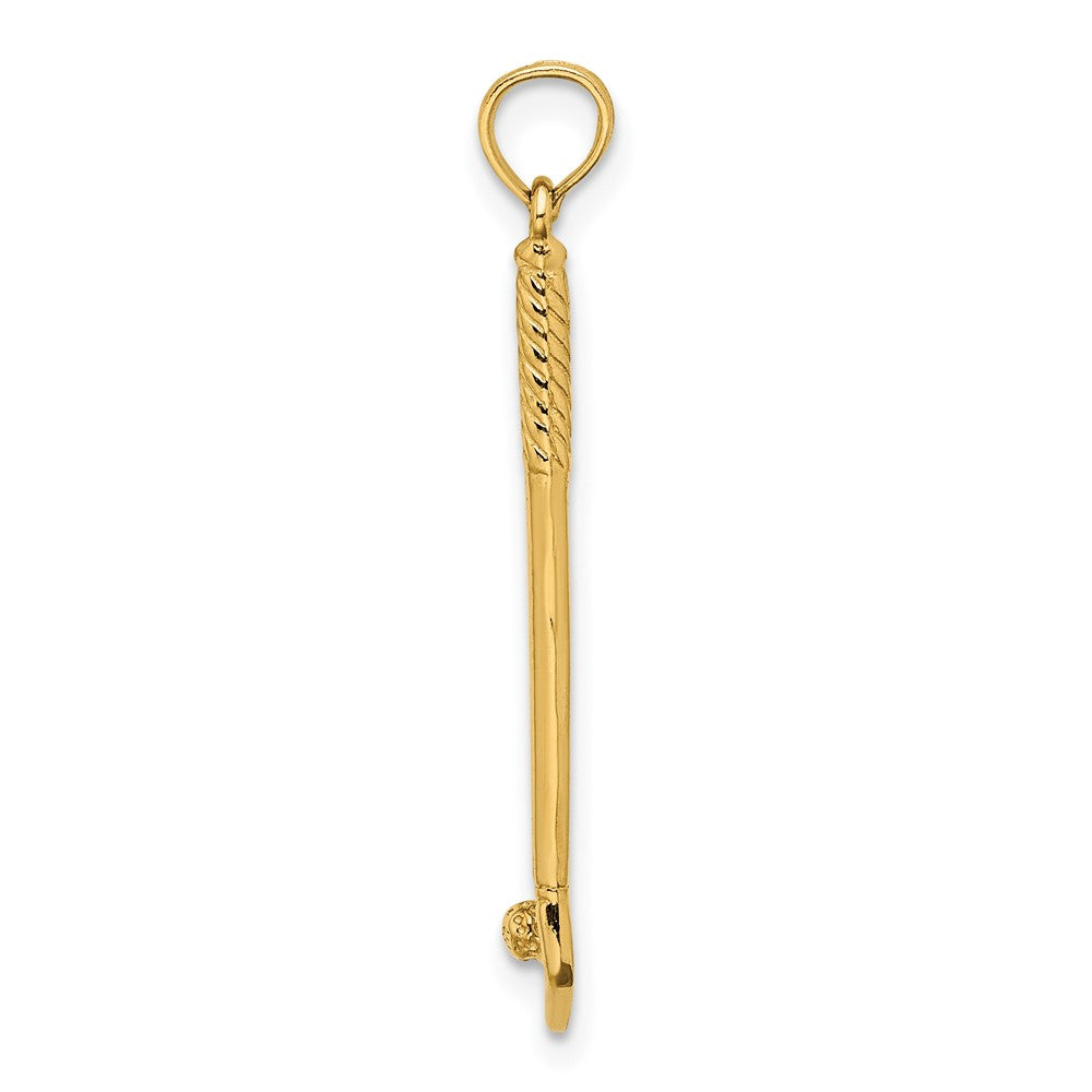 FJC Finejewelers 10 kt Yellow Gold 3-D Single Golf Club with Ball Charm 26 x 5 mm