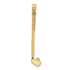 FJC Finejewelers 10 kt Yellow Gold 3-D Single Golf Club with Ball Charm 26 x 5 mm