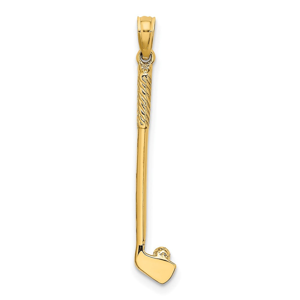 FJC Finejewelers 10 kt Yellow Gold 3-D Single Golf Club with Ball Charm 26 x 5 mm