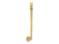 FJC Finejewelers 10 kt Yellow Gold 3-D Single Golf Club with Ball Charm 26 x 5 mm
