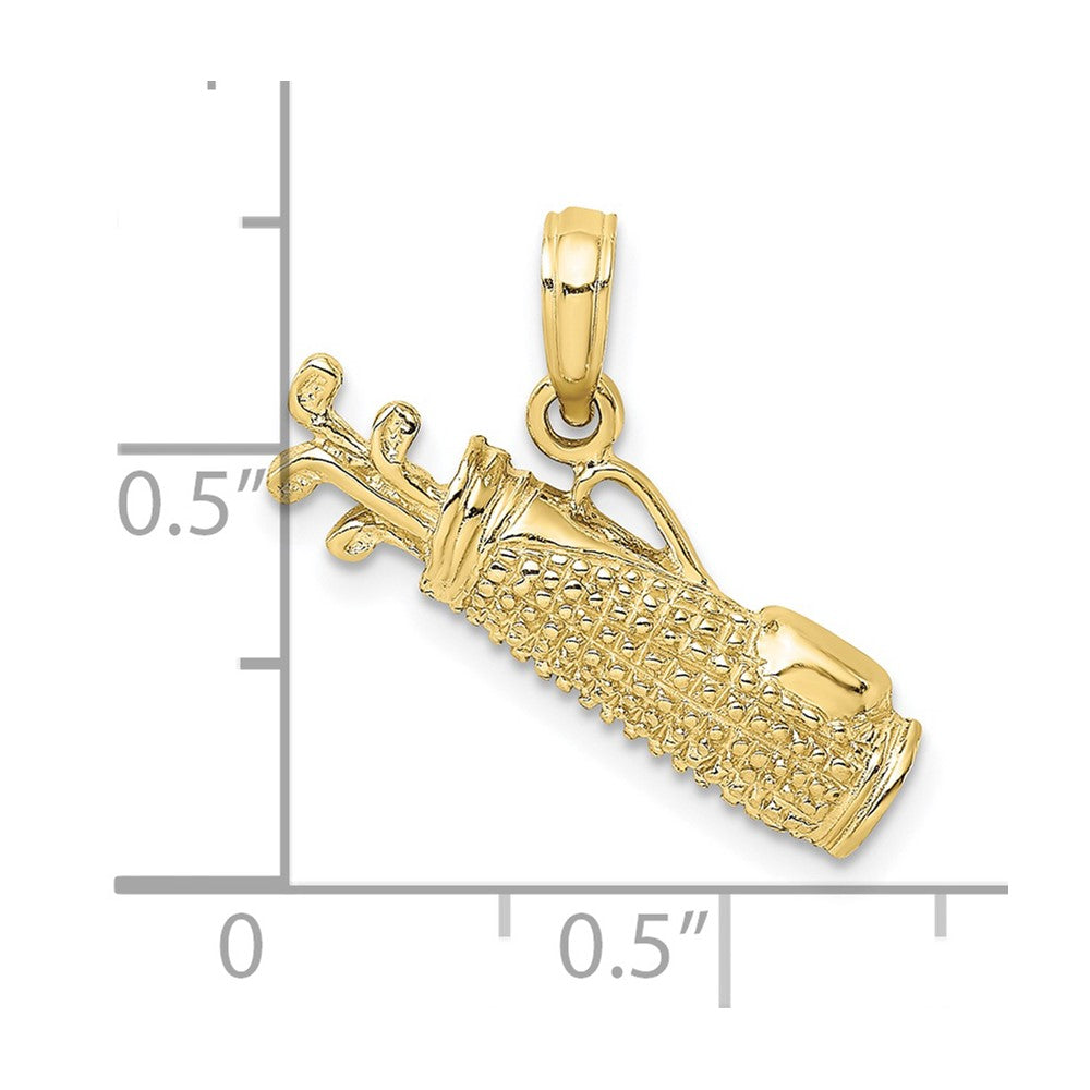 FJC Finejewelers 10 kt Yellow Gold Golf Bag Charm 5 x 22 mm