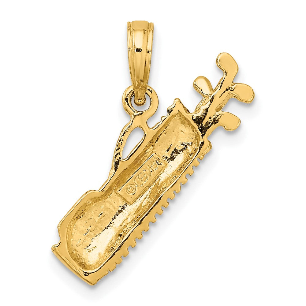 FJC Finejewelers 10 kt Yellow Gold Golf Bag Charm 5 x 22 mm