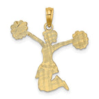 FJC Finejewelers 10 kt Yellow Gold Cheerleader Jumping with Pom-Pom's Charm 19 x 33 mm