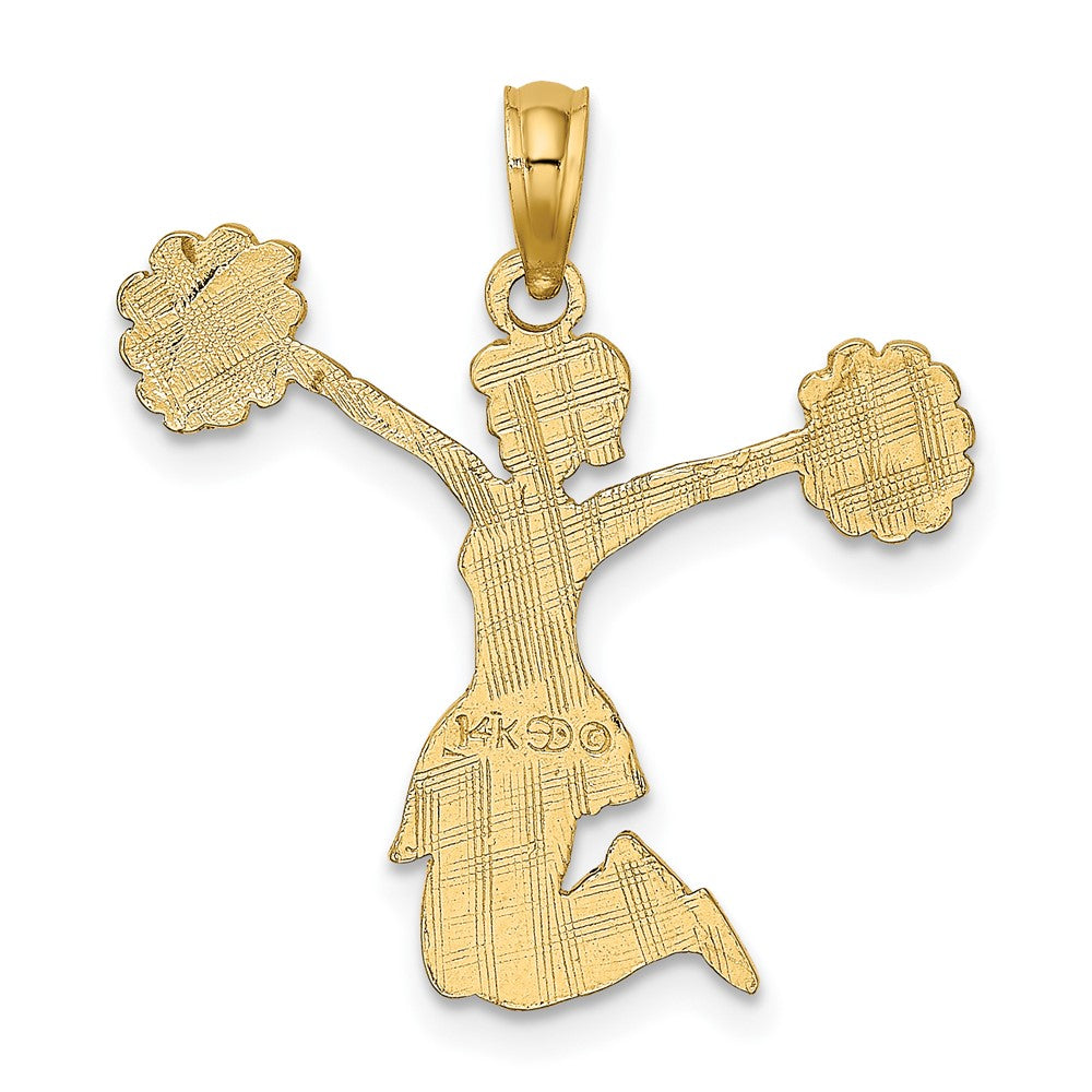 FJC Finejewelers 10 kt Yellow Gold Cheerleader Jumping with Pom-Pom's Charm 19 x 33 mm
