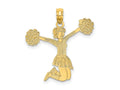 FJC Finejewelers 10 kt Yellow Gold Cheerleader Jumping with Pom-Pom's Charm 19 x 33 mm