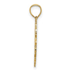 FJC Finejewelers 10 kt Yellow Gold Dart Board and Darts in Leaf Design Charm 18 x 17 mm