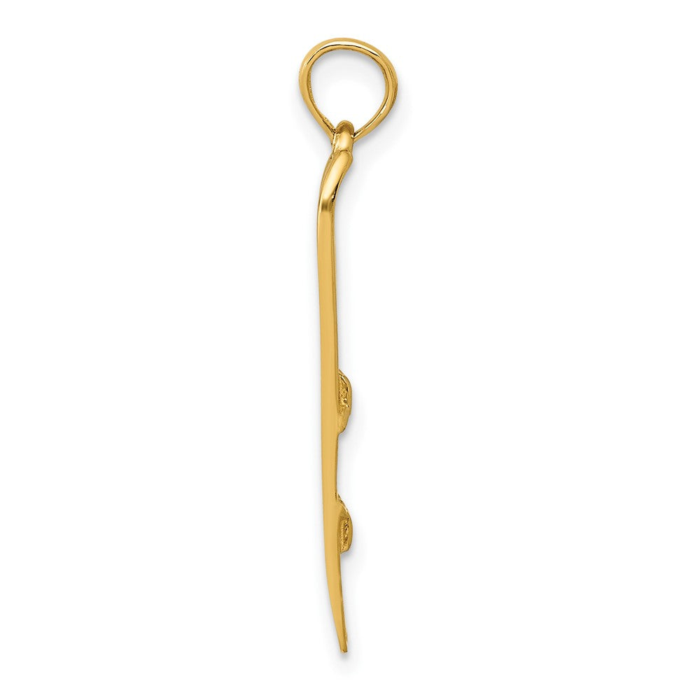 FJC Finejewelers 10 kt Yellow Gold 3-D Snow Skis Charm 29 x 5 mm