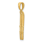 FJC Finejewelers 10 kt Yellow Gold 3-D Snow Skis Charm 29 x 5 mm