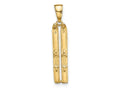 FJC Finejewelers 10 kt Yellow Gold 3-D Snow Skis Charm 29 x 5 mm