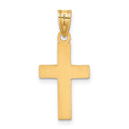 FJC Finejewelers 10 kt Yellow Gold Polished Cross Charm 25 x 12 mm