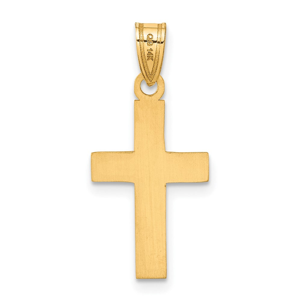 FJC Finejewelers 10 kt Yellow Gold Polished Cross Charm 25 x 12 mm