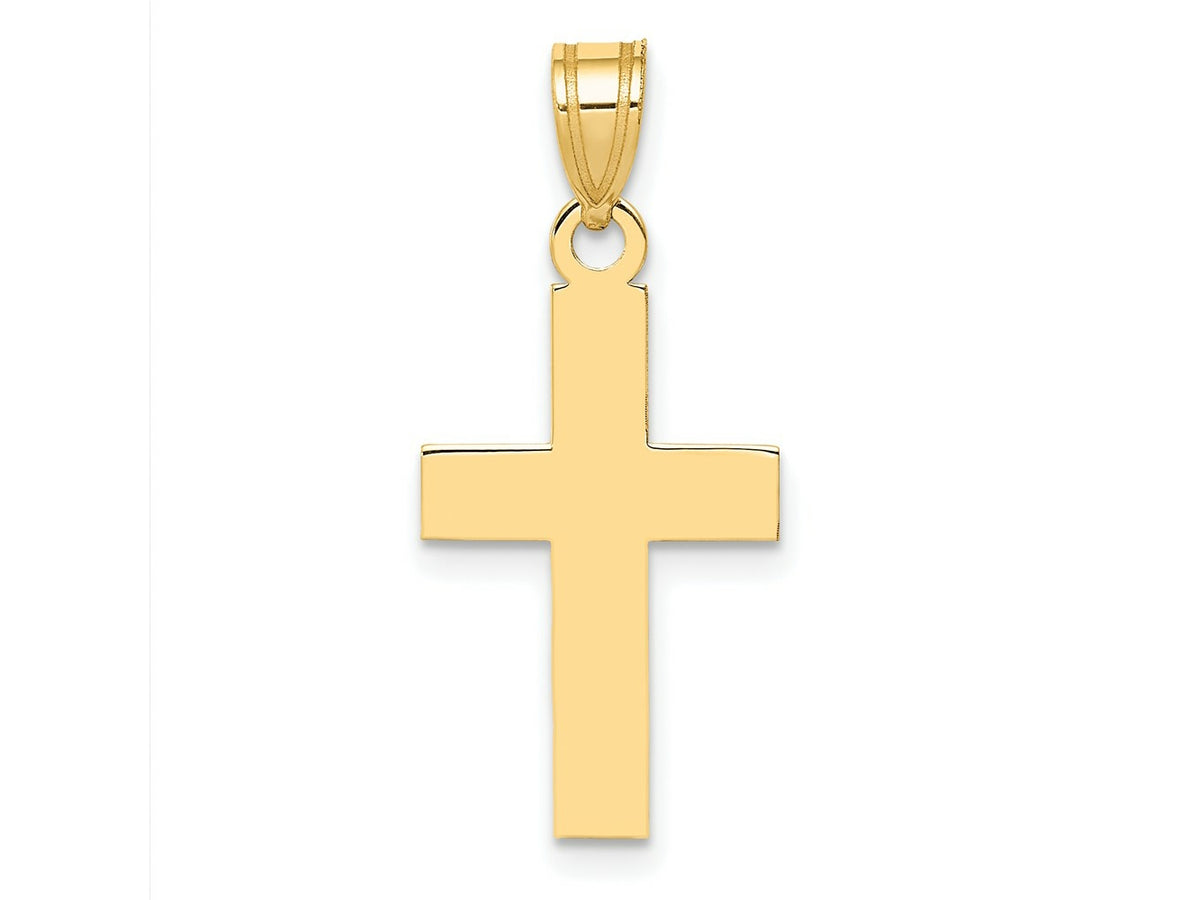 FJC Finejewelers 10 kt Yellow Gold Polished Cross Charm 25 x 12 mm