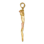 FJC Finejewelers 10 kt Two Tone Gold Two-tone Rose Corpus Charm 51 x 32 mm