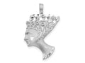 FJC Finejewelers 10 kt White Gold Themed EGYPTIAN HEAD CHARM 30 mm x 16 mm