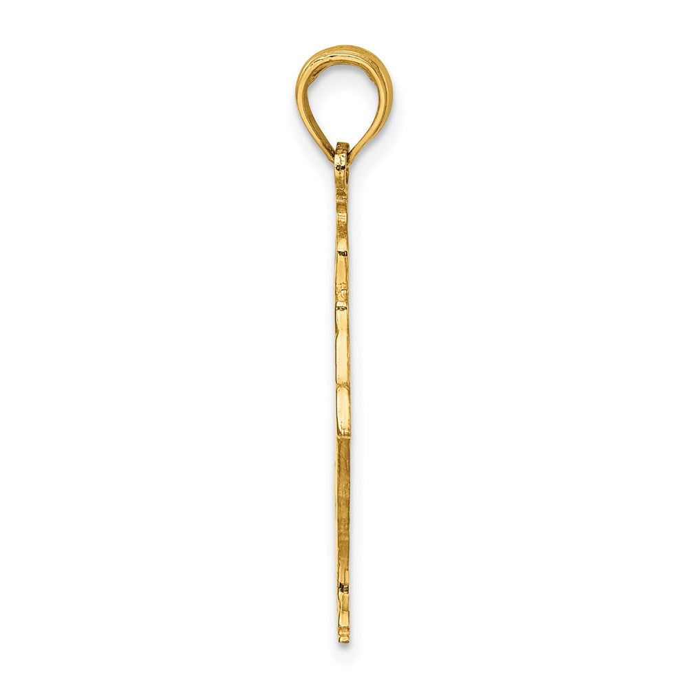 FJC Finejewelers 10 kt Yellow Gold Ice Skater Turning Charm 23 x 11 mm