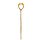 FJC Finejewelers 10 kt Yellow Gold Ice Skater Turning Charm 23 x 11 mm
