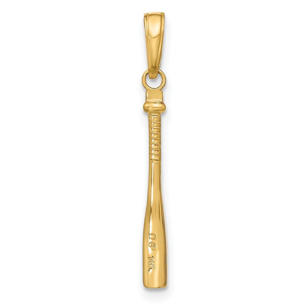 FJC Finejewelers 10 kt Yellow Gold 3-D Baseball Bat Charm 25 x 2 mm