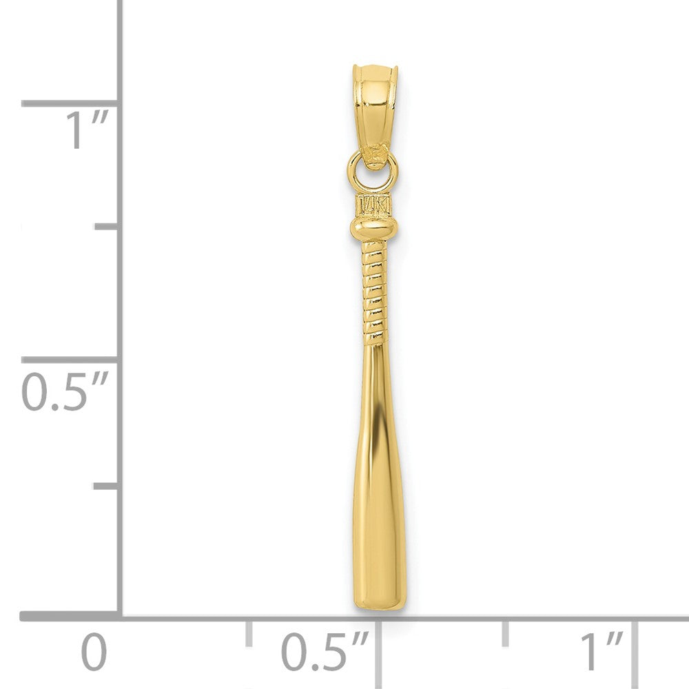 FJC Finejewelers 10 kt Yellow Gold 3-D Baseball Bat Charm 25 x 2 mm