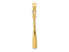FJC Finejewelers 10 kt Yellow Gold 3-D Baseball Bat Charm 25 x 2 mm