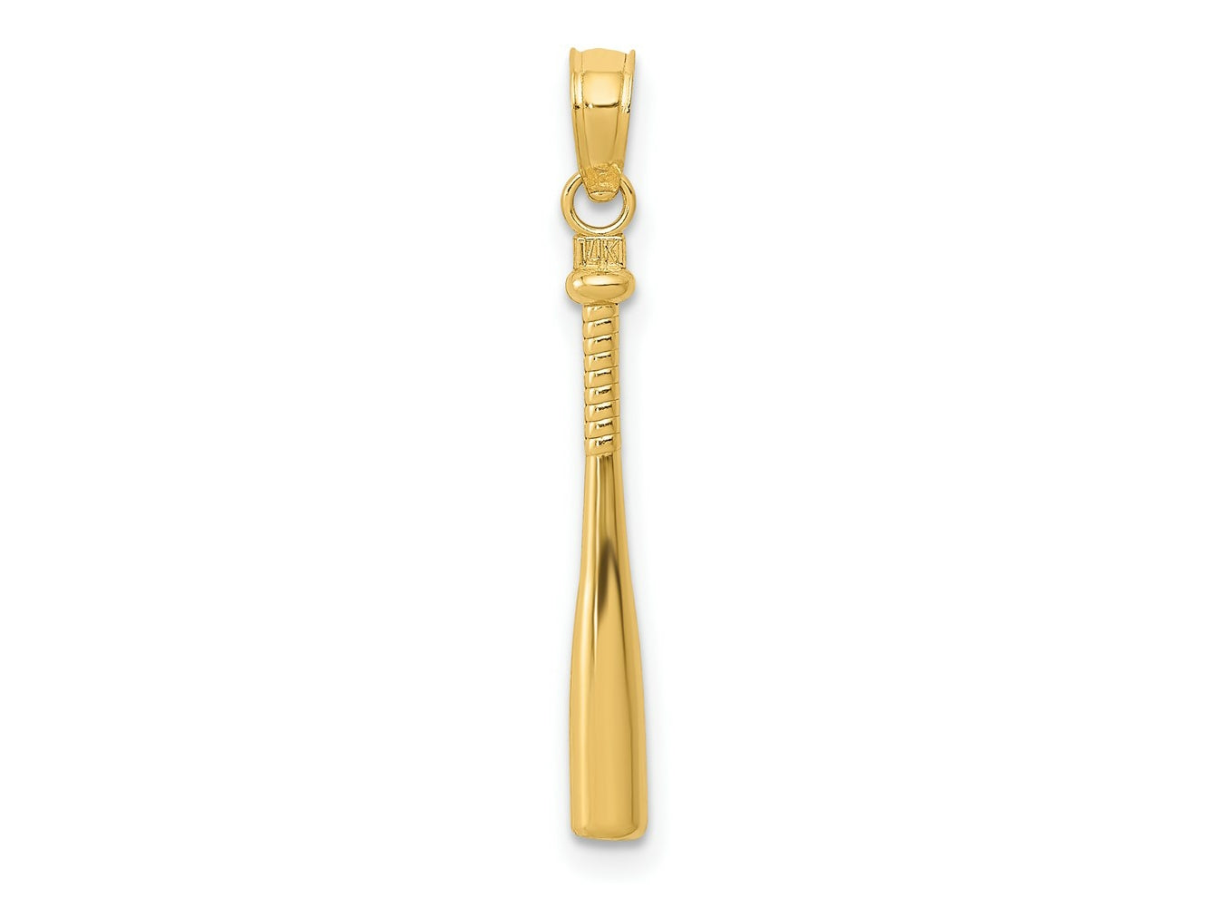 FJC Finejewelers 10 kt Yellow Gold 3-D Baseball Bat Charm 25 x 2 mm
