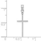 FJC Finejewelers 10 kt White Gold Themed Polished Cross Charm