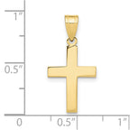 FJC Finejewelers 10 kt Yellow Gold Polished Cross Charm 22 x 12 mm