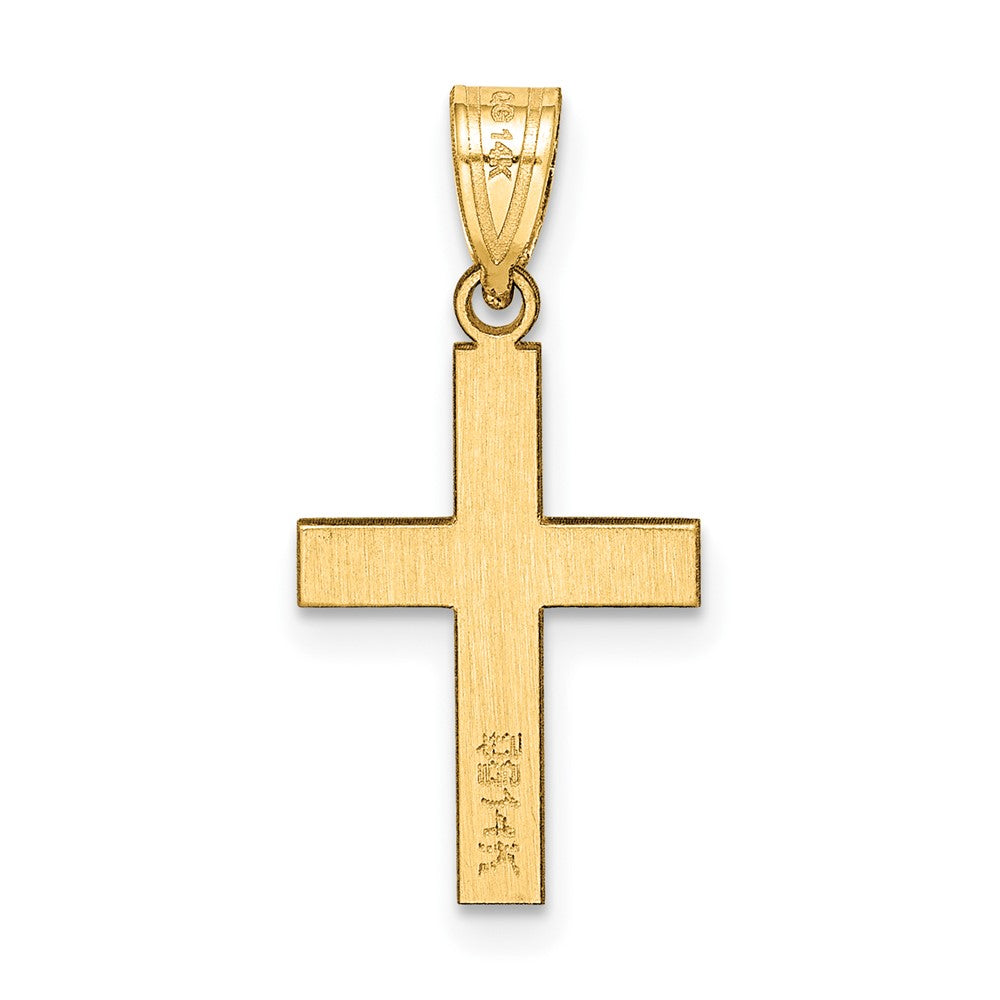 FJC Finejewelers 10 kt Yellow Gold Polished Cross Charm 22 x 12 mm