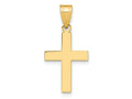 FJC Finejewelers 10 kt Yellow Gold Polished Cross Charm 22 x 12 mm