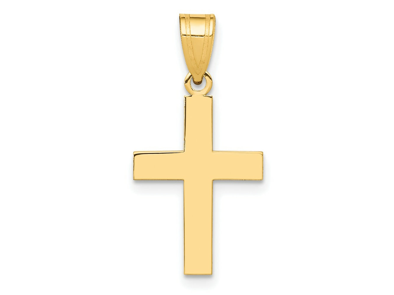 FJC Finejewelers 10 kt Yellow Gold Polished Cross Charm 22 x 12 mm