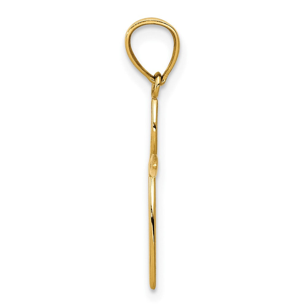 FJC Finejewelers 10 kt Yellow Gold Passion Cross Charm 24 x 10 mm