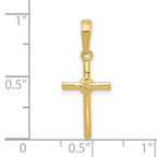 FJC Finejewelers 10 kt Yellow Gold Polished Cross Charm 22 x 11 mm