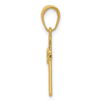 FJC Finejewelers 10 kt Yellow Gold Polished Cross Charm 22 x 11 mm