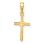 FJC Finejewelers 10 kt Yellow Gold Polished Cross Charm 22 x 11 mm