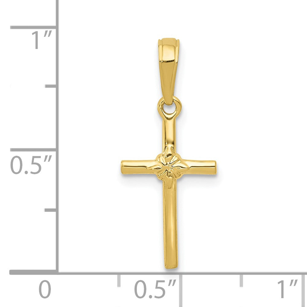 FJC Finejewelers 10 kt Yellow Gold Polished Cross Charm 22 x 11 mm