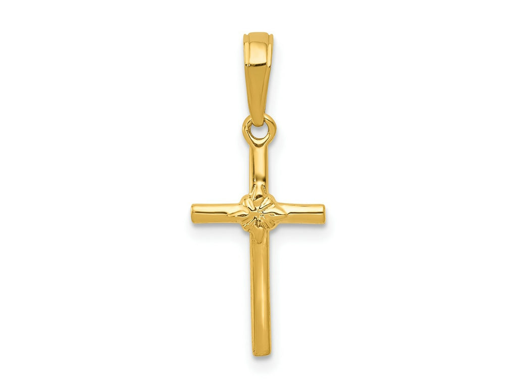 FJC Finejewelers 10 kt Yellow Gold Polished Cross Charm 22 x 11 mm